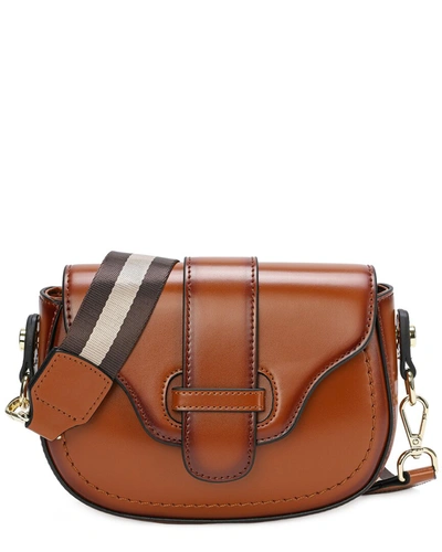 Shop Tiffany & Fred Leather Crossbody In Brown
