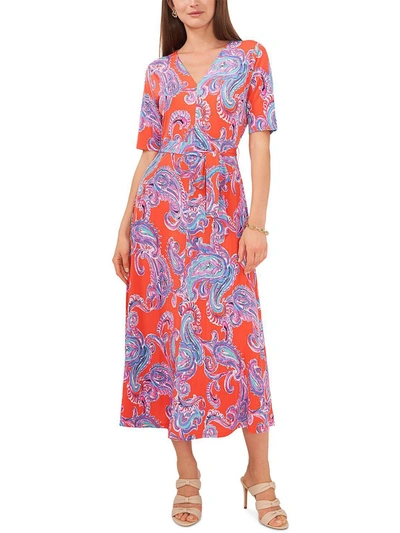 Shop Chaus Lisa Womens Jersey Calf Midi Dress In Multi