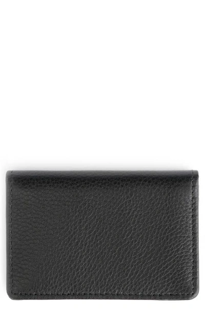 Shop Royce New York Leather Card Case In Black- Deboss