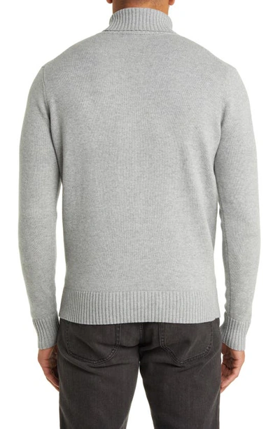 Shop Peter Millar Crown Crafted Alpine Merino Wool & Cashmere Turtleneck Sweater In British Grey