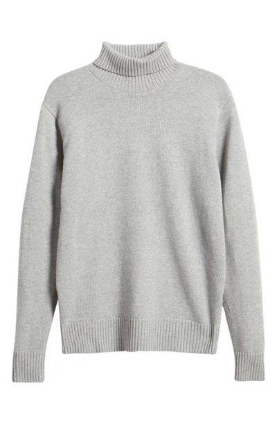 Shop Peter Millar Crown Crafted Alpine Merino Wool & Cashmere Turtleneck Sweater In British Grey