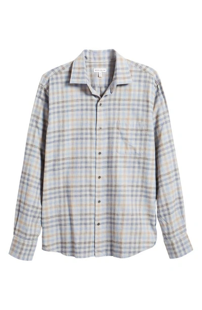 Shop Peter Millar Hill Point Check Button-up Shirt In British Grey