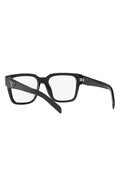Prada 54mm Square Optical Glasses In Black