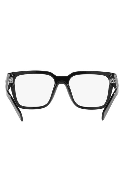 Prada 54mm Square Optical Glasses In Black