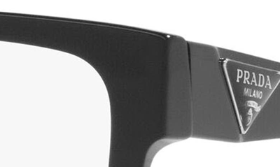 Prada 54mm Square Optical Glasses In Black