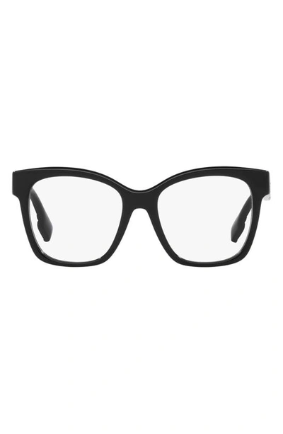 Shop Burberry Sylvie 51mm Square Optical Glasses In Black