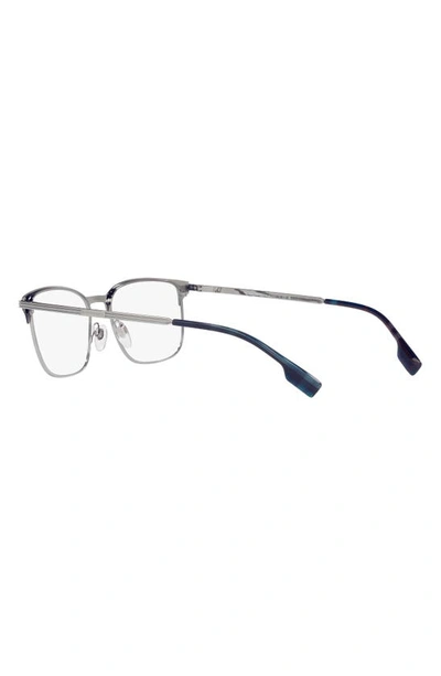 Shop Burberry Malcolm 57mm Rectangular Optical Glasses In Blue