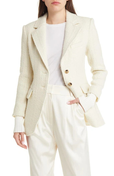 Shop Favorite Daughter The City Layered Tweed Blazer In White Boucle