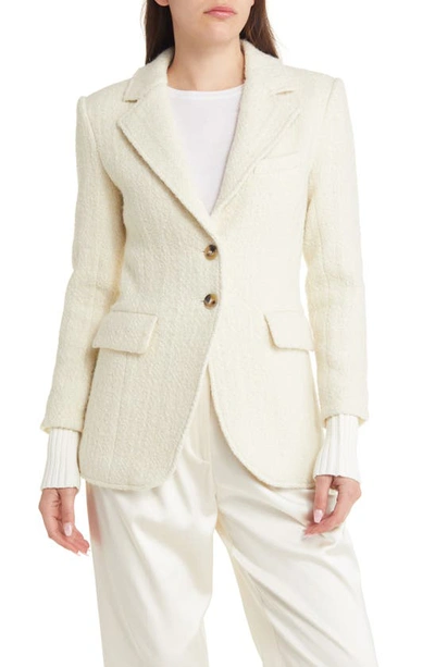 Shop Favorite Daughter The City Layered Tweed Blazer In White Boucle