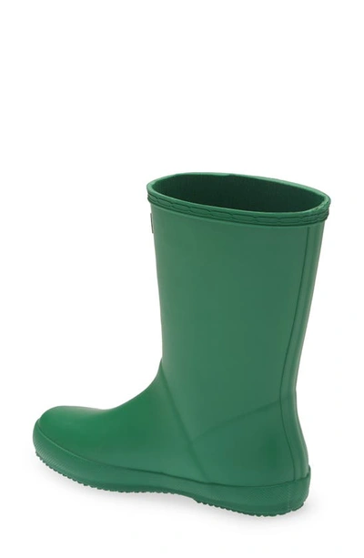 Shop Hunter Kids' First Classic Rain Boot In Twisting Green