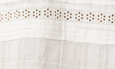 Edikted August Eyelet Tie Strap Cotton Minidress In White