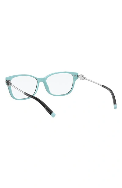 Tiffany & Co 54mm Rectangular Optical Glasses In Black Blue
