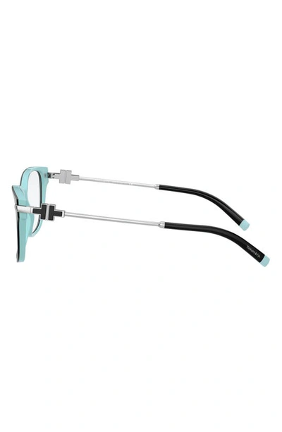 Tiffany & Co 54mm Rectangular Optical Glasses In Black Blue
