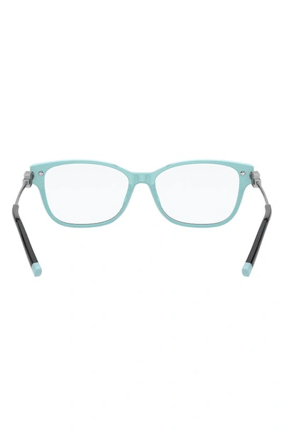 Tiffany & Co 54mm Rectangular Optical Glasses In Black Blue