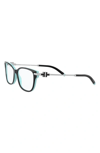 Tiffany & Co 54mm Rectangular Optical Glasses In Black Blue