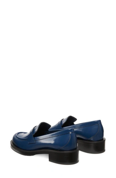 Stuart Weitzman Palmer Bold Loafer In Indigo.