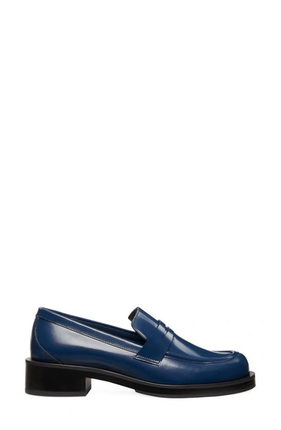 Shop Stuart Weitzman Palmer Bold Loafer In Indigo.