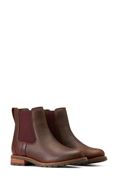 Shop Ariat Wexford Waterproof Chelsea Boot In Dark Brown