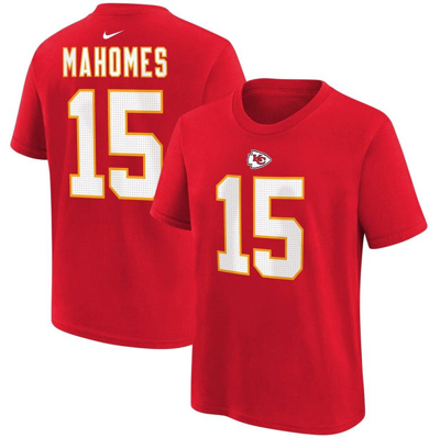 Shop Nike Youth  Patrick Mahomes Red Kansas City Chiefs Player Name & Number T-shirt