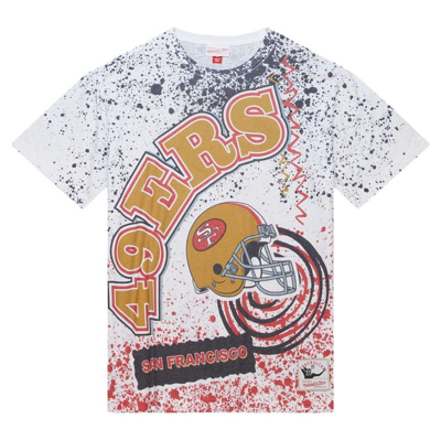 Shop Mitchell & Ness White San Francisco 49ers Team Burst Sublimated T-shirt