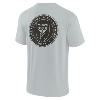 Shop Fanatics Signature Unisex  Gray Inter Miami Cf Elements Super Soft Short Sleeve T-shirt