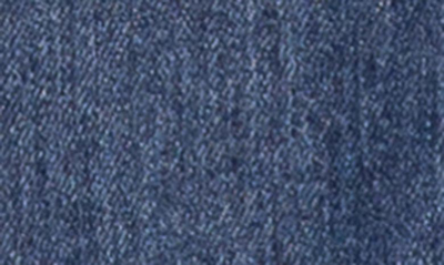 Buxom Couture Bow Neck Puff Shoulder Denim Shirt In Denim Blue