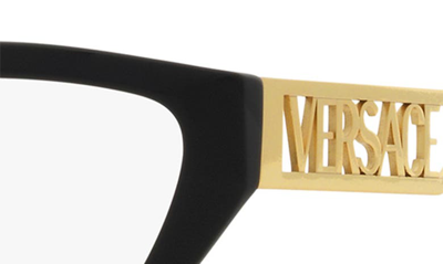 Shop Versace 51mm Irregular Optical Glasses In Black