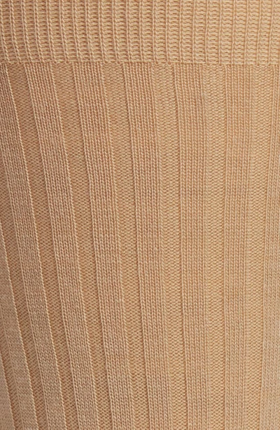 Pantherella Stretch Merino Wool Dress Socks In Lt Khaki