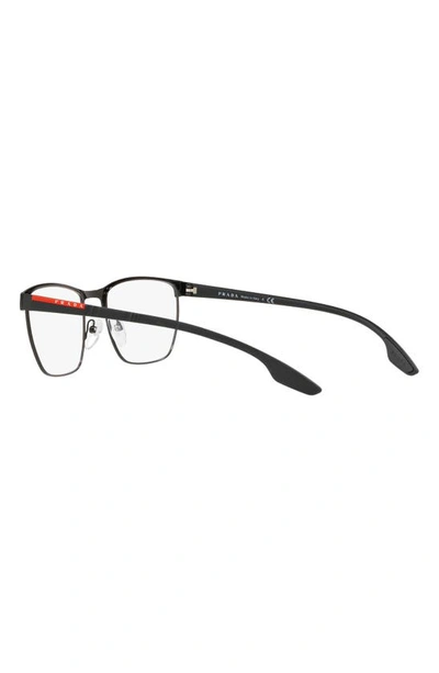 Shop Prada 55mm Optical Glasses In Black Clear