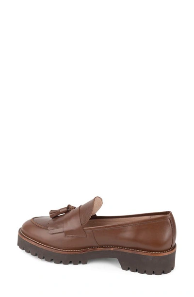 Patricia Green Beckham Tassel Lug Loafer In Chocolate
