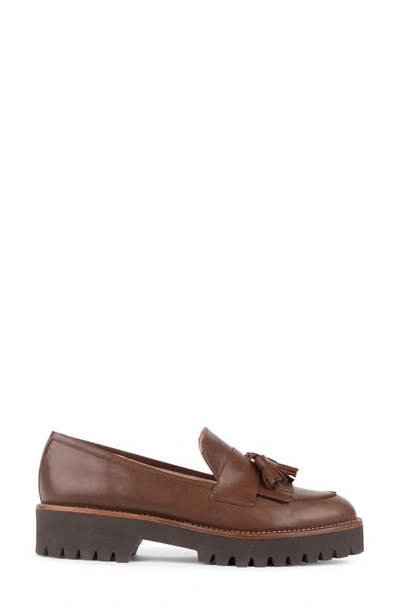 Patricia Green Beckham Tassel Lug Loafer In Chocolate