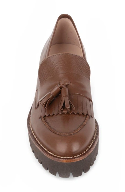 Patricia Green Beckham Tassel Lug Loafer In Chocolate