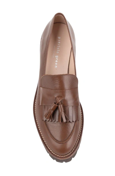 Patricia Green Beckham Tassel Lug Loafer In Chocolate