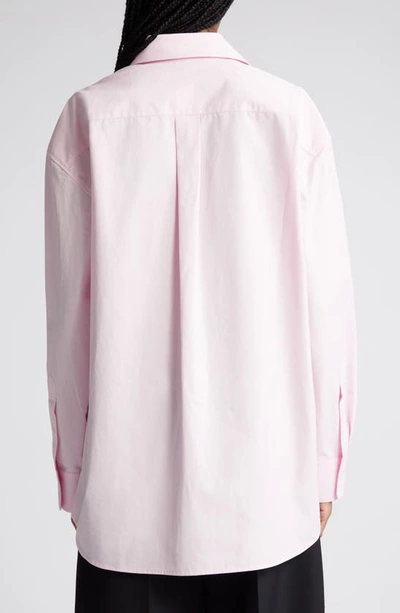 Shop Alexander Wang Bead Detail Cotton Button-up Shirt In Light Pink