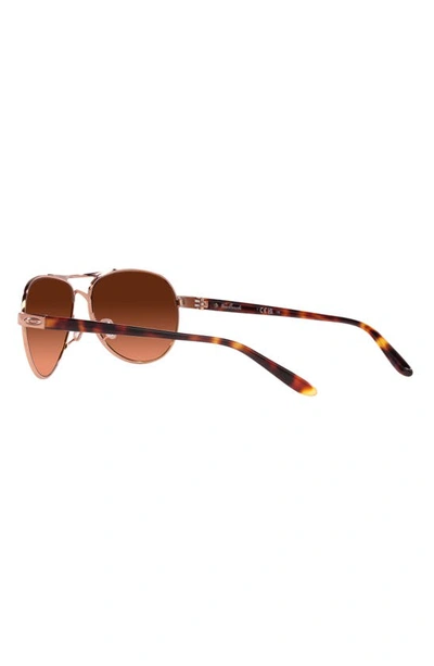 Oakley Feedback 59mm Prizm™ Gradient Pilot Sunglasses In Rose Gold