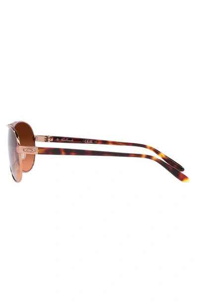 Oakley Feedback 59mm Prizm™ Gradient Pilot Sunglasses In Rose Gold