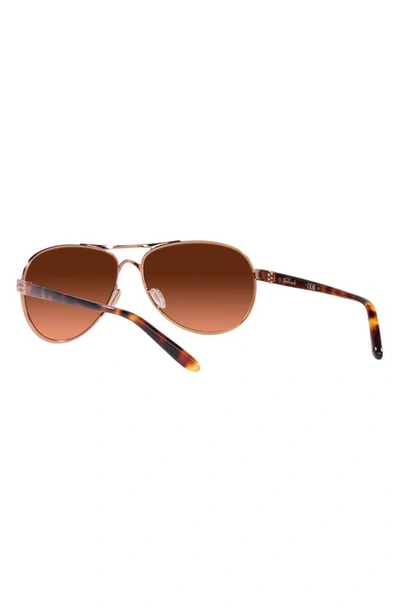 Oakley Feedback 59mm Prizm™ Gradient Pilot Sunglasses In Rose Gold