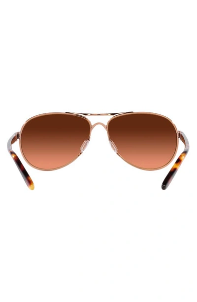 Oakley Feedback 59mm Prizm™ Gradient Pilot Sunglasses In Rose Gold