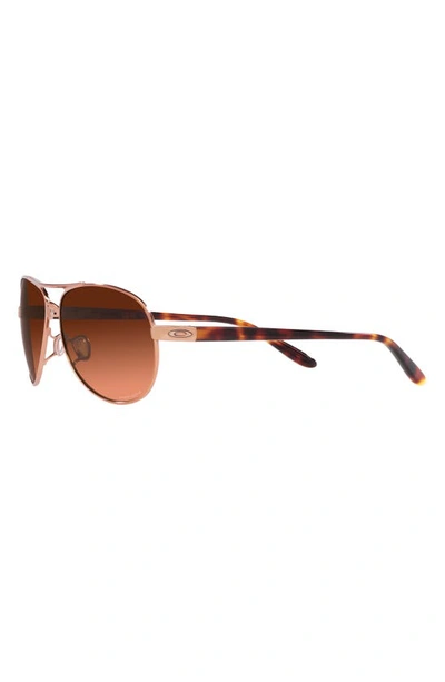 Oakley Feedback 59mm Prizm™ Gradient Pilot Sunglasses In Rose Gold