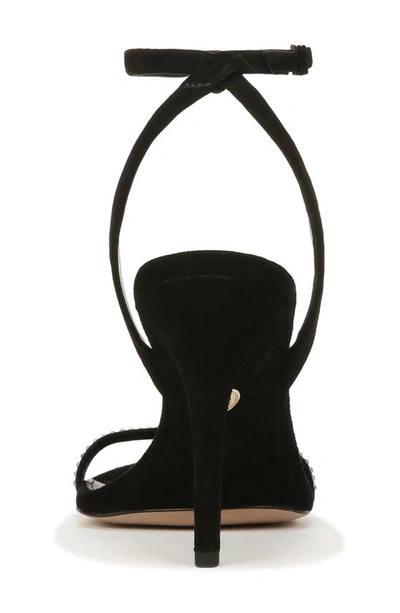 Shop Veronica Beard Maya Ankle Strap Sandal In Black/ Crystal