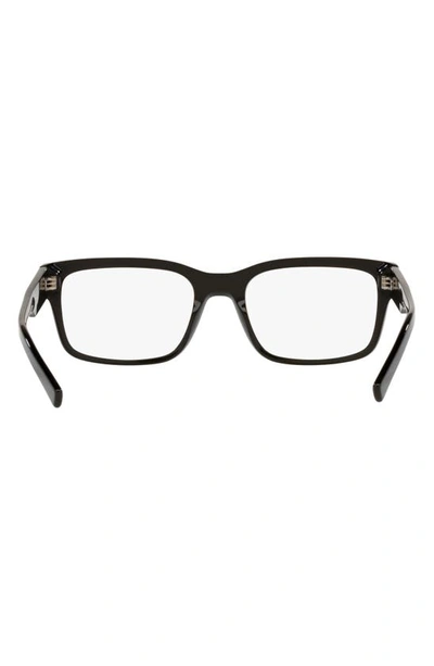 Shop Dolce & Gabbana 55mm Rectangular Optical Glasses In Black