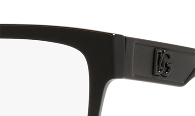 Shop Dolce & Gabbana 55mm Rectangular Optical Glasses In Black