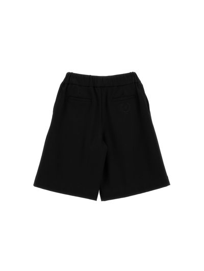 Monnalisa Milano Stitch Bermuda Shorts In Black