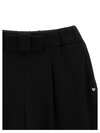 Monnalisa Milano Stitch Bermuda Shorts In Black