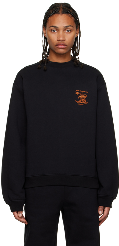Shop Y/project Black Embroidered Sweatshirt