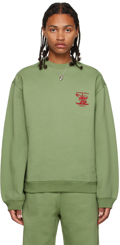 Shop Y/project Green Embroidered Sweatshirt