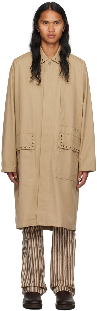 Cmmn Swdn Beige Callum Mac Coat In Beige