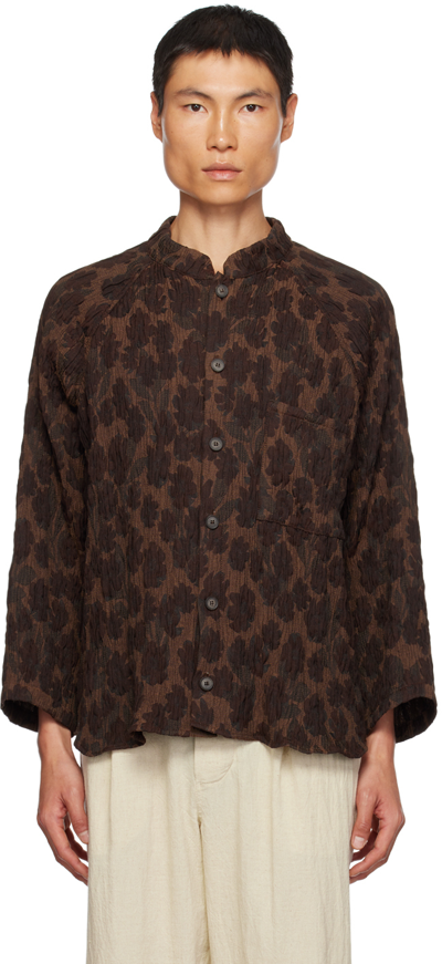 Shop Xenia Telunts Ssense Exclusive Brown Shirt