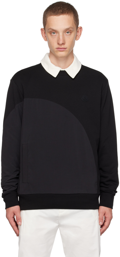 Shop Moncler Black Paneled Sweatshirt In 999 Black