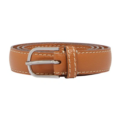 Shop Totême Leather Belt In Tan_grain